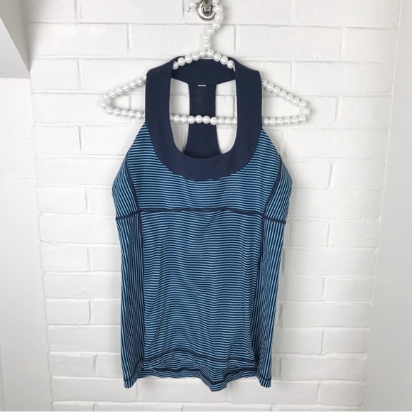 lululemon athletica Tops - {Lululemon} Striped Scoop Neck Tank Top